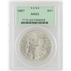 Image 1 : 1887 PCGS MS63 Morgan Silver Dollar