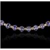 Image 1 : 14KT Yellow Gold 38.71ctw Tanzanite and Diamond Necklace