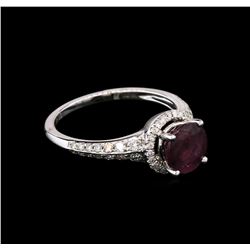 1.63ct Ruby and Diamond Ring - 18KT White Gold