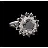 2.54ctw Fancy Black Diamond Ring - 14KT White Gold