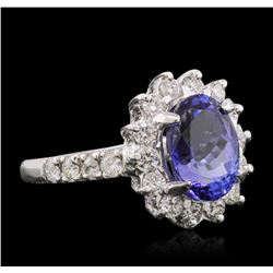 14KT White Gold 2.43ct Tanzanite and Diamond Ring