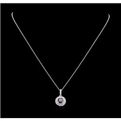 2.00ctw Black Diamond Pendant - 14KT White Gold