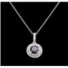 Image 2 : 2.00ctw Black Diamond Pendant - 14KT White Gold