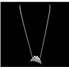 Image 2 : 14KT White Gold 2.56ctw Diamond Pendant With Chain