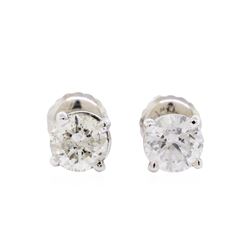 1.40ctw Diamond Stud Earrings - 14KT White Gold