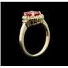 Image 3 : 1.59ct Ruby and Diamond Ring - 14KT Yellow Gold