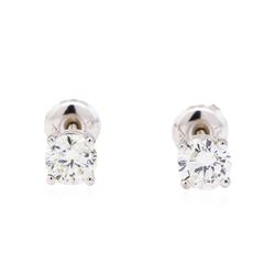 1.00ctw Diamond Stud Earrings - 14KT White Gold