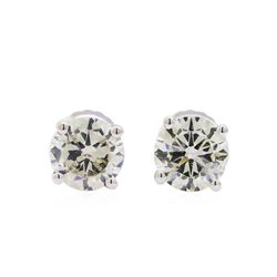 1.40ctw Diamond Stud Earrings - 14KT White Gold