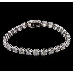 11.20ctw Diamond Tennis Bracelet - 18KT White Gold