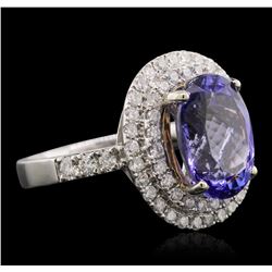 14KT Two-Tone 2.01ct Tanzanite and Diamond Ring