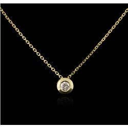 14KT Yellow Gold 0.65ct Diamond Pendant With Chain