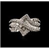 Image 2 : 10KT White Gold 0.70ctw Diamond Ring