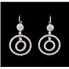 Image 1 : 1.60ctw Diamond Earrings - 14KT White Gold