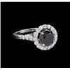 2.58ctw Black Diamond Ring - 14KT White Gold
