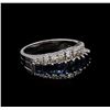 Image 1 : 1.68ctw Sapphire and Diamond Ring - 14KT White Gold