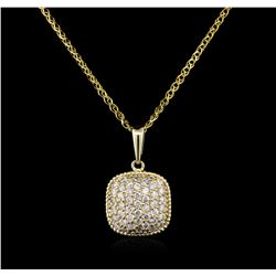 0.50ctw Diamond Pendant With Chain - 14KT Yellow Gold