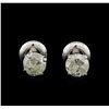 1.37ctw Diamond Solitaire Earrings - 14KT White Gold