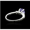 Image 3 : 14KT White Gold 1.37ct Tanzanite and Diamond Ring