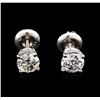 1.50ctw Diamond Stud Earrings - 14KT White Gold