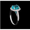 Image 4 : 3.23ct Apatite and Diamond Ring - 14KT White Gold