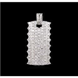 3.22ctw Diamond Pendant - 18KT White Gold