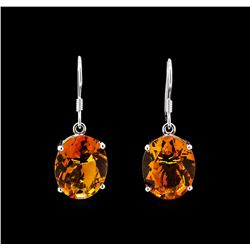 Crayola 17.60ctw Citrine Earrings - 14K White Gold