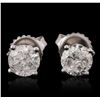 14KT White Gold 1.32ctw Diamond Stud Earrings