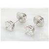 Image 3 : 0.65ctw Diamond Stud Earrings - 14KT White Gold