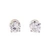 Image 1 : 0.94ctw Diamond Stud Earrings - 14KT White Gold