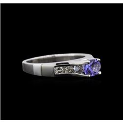 0.70ct Tanzanite and Diamond Ring - Platinum