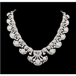 24.19ctw Diamond Necklace - 18KT White Gold