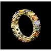 Image 1 : 9.50ctw Multi Color Sapphire Ring - 14KT Yellow Gold