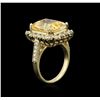 Image 3 : 14KT Yellow Gold 7.10ct Citrine and Diamond Ring