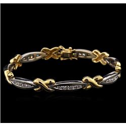 1.50ctw Diamond Bracelet - 14KT Two-Tone Gold