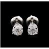 1.20ctw Diamond Stud Earrings - 14KT White Gold