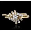 Image 3 : 14KT Yellow Gold 0.69ctw Diamond Wedding Set