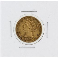 1901-S $5 XF Liberty Head Half Eagle Gold Coin