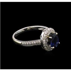 1.50ct Sapphire and Diamond Ring - 18KT White Gold