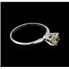 Image 1 : 1.01ct Solitaire Diamond Ring - 14KT White Gold