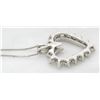 Image 5 : 1.00ctw Diamond Heart Pendant With Chain - 14KT White Gold
