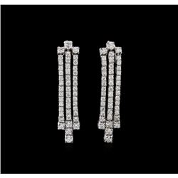 1.89ctw Diamond Earrings - 14KT White Gold