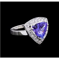 2.52ct Tanzanite and Diamond Ring - 14KT White Gold