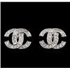 Image 1 : Chanel 1.40ctw Diamond Earrings - 14KT White Gold