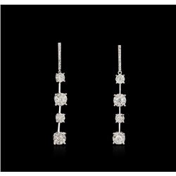 14KT White Gold 2.24ctw Diamond Earrings