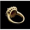 Image 3 : 6.58 Ruby and Diamond Ring - 14KT Yellow Gold