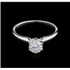 Image 2 : GIA Certified 0.76ct Diamond Solitaire Ring - 18KT White Gold