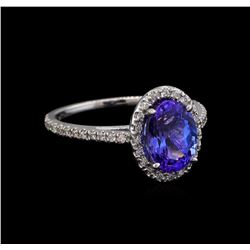 2.35ct Tanzanite and Diamond Ring - 14KT White Gold