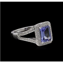 1.49ct Tanzanite and Diamond Ring - 14KT White Gold