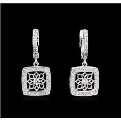 0.63ctw Diamond Earrings - 14KT White Gold