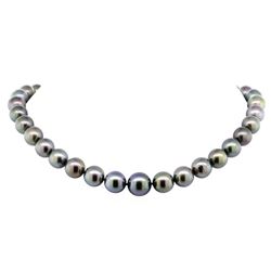 0.21ctw Tahitian Cultured Pearl and Diamond Necklace